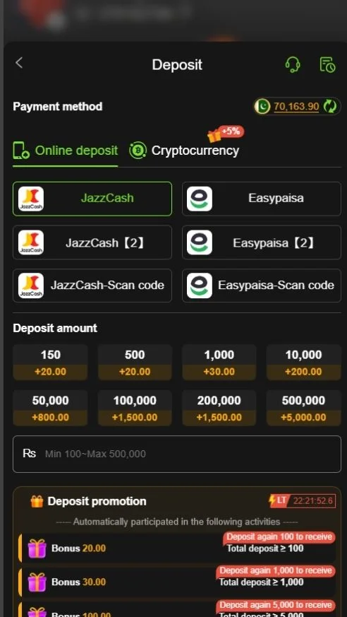 Y999 Game Deposit Methods